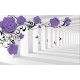 Wall murals 3d mode purple roses in tunnel Wall murals 3d mode purple roses in tunnel