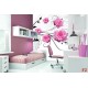 Wallpapers 3D tunnel with pink roses and drops in 2 colors
