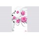 Wallpapers 3D tunnel with pink roses and drops in 2 colors
