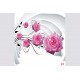 Wallpapers 3D tunnel with pink roses and drops in 2 colors
