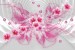 Wall murals 3d abstraction with flowers and pink diamonds