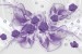 Wall murals 3d abstraction with purple flowers and diamonds