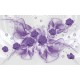 Wall murals 3d abstraction with purple flowers and diamonds