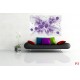 Wall murals 3d abstraction with purple flowers and diamonds