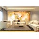 Wall murals composition of roses and ornaments in orange gamma Wall murals composition of roses and ornaments in orange gamma