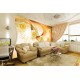 Wall murals composition of roses and ornaments in orange gamma Wall murals composition of roses and ornaments in orange gamma