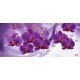 Wall murals 3d composition with purple orchids and diamonds
