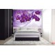 Wall murals 3d composition with purple orchids and diamonds