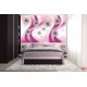 Wall murals 3d diamond jewelry flowers in pink Wall murals 3d diamond jewelry flowers in pink
