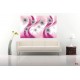 Wall murals 3d diamond jewelry flowers in pink Wall murals 3d diamond jewelry flowers in pink