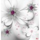 Wall murals diamond flowers on a soft gray background Wall murals diamond flowers on a soft gray background