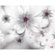 Wall murals diamond flowers on a soft gray background Wall murals diamond flowers on a soft gray background