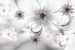 Wall murals diamond flowers on a soft gray background
