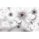 Wall murals diamond flowers on a soft gray background Wall murals diamond flowers on a soft gray background