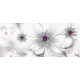 Wall murals diamond flowers on a soft gray background Wall murals diamond flowers on a soft gray background