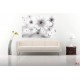 Wall murals diamond flowers on a soft gray background Wall murals diamond flowers on a soft gray background