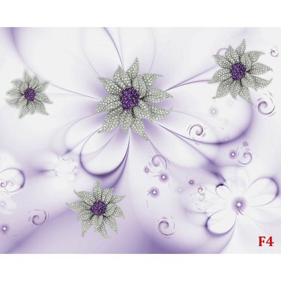 Wall murals diamond flower gently purple background Wall murals diamond flower gently purple background