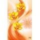 Wall murals 3d composition with orange orchids and butterflies Wall murals 3d composition with orange orchids and butterflies