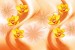Wall murals 3d composition with orange orchids and butterflies