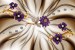 Wall murals composition with diamond purple flowers in 2 variants