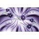 Wall murals composition with diamond purple flowers in 2 variants Wall murals composition with diamond purple flowers in 2 variants
