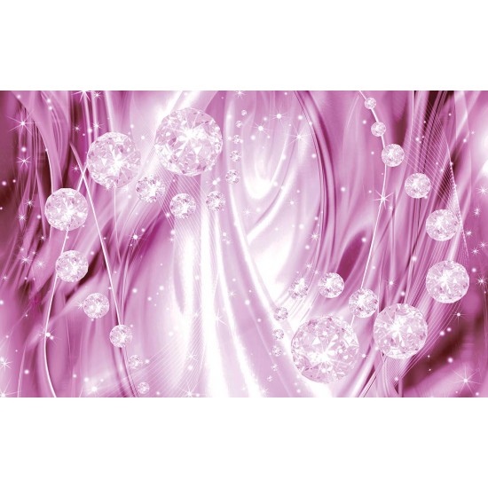 Wall murals 3d abstract diamonds in pink Wall murals 3d abstract diamonds in pink