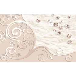 Wall murals ornaments with scattered diamonds