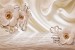 Wall murals diamond flowers in a warm nuance silk effect
