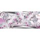 Wall murals 3d white orchids on a background metallic abstract Wall murals 3d white orchids on a background metallic abstract