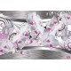 Wall murals 3d white orchids on a background metallic abstract Wall murals 3d white orchids on a background metallic abstract