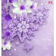 Wall murals diamond flower purple textured base