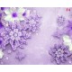 Wall murals diamond flower purple textured base