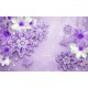 Wall murals diamond flower purple textured base