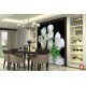 Photo mural bouquet tulips with water reflection black background Photo mural bouquet tulips with water reflection black background