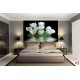 Photo mural bouquet tulips with water reflection black background Photo mural bouquet tulips with water reflection black background