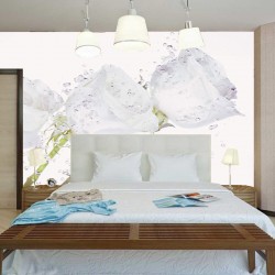 Wall murals crystal roses with water drops
