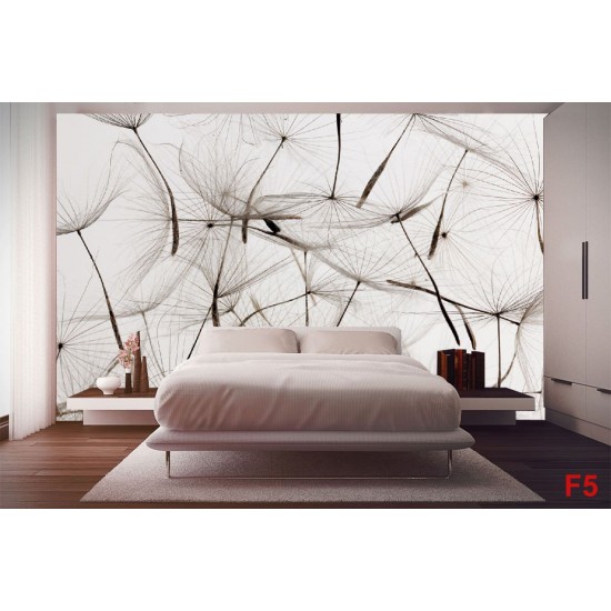 Wall murals gray dandelion scattered