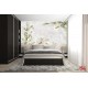 Wall murals cream orchids on wrinkled structure