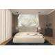 Wall mural big rose in cream colour