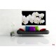 Wallpapers mural white orchids on black background