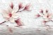 Photo mural gentle magnolia with water reflection in pink nuance