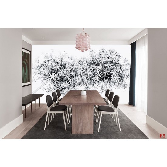 Wallpapers mural blossoms in grey gamut