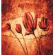 Wallpapers mural flaming art painted tulips