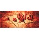 Wallpapers mural flaming art painted tulips