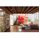 Wallpapers mural red tulips on a background of silk