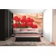 Wallpapers mural red tulips on a background of silk