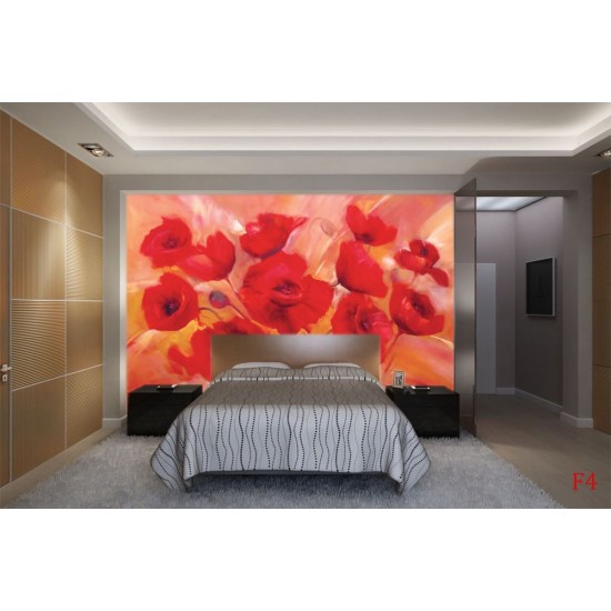 Wallpapers mural painted poppies 2