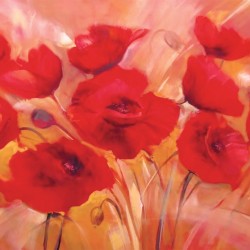 Wallpapers mural painted poppies 2