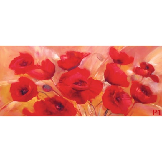 Wallpapers mural painted poppies 2