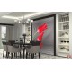 Wallpapers mural red tulips on gray figural background
